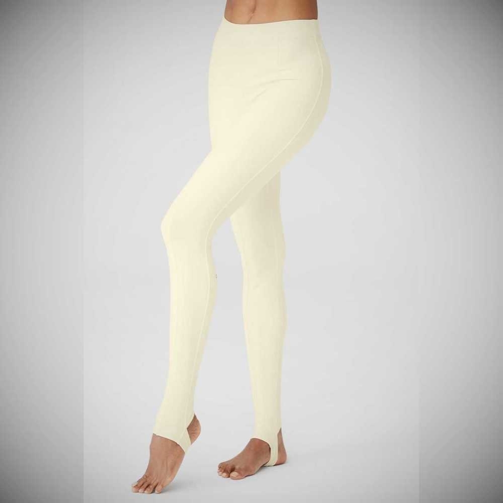 Leggins Alo Yoga Airbrush High-Cintura Enso Mujer Amarillos Claro | MX-46EJKZ