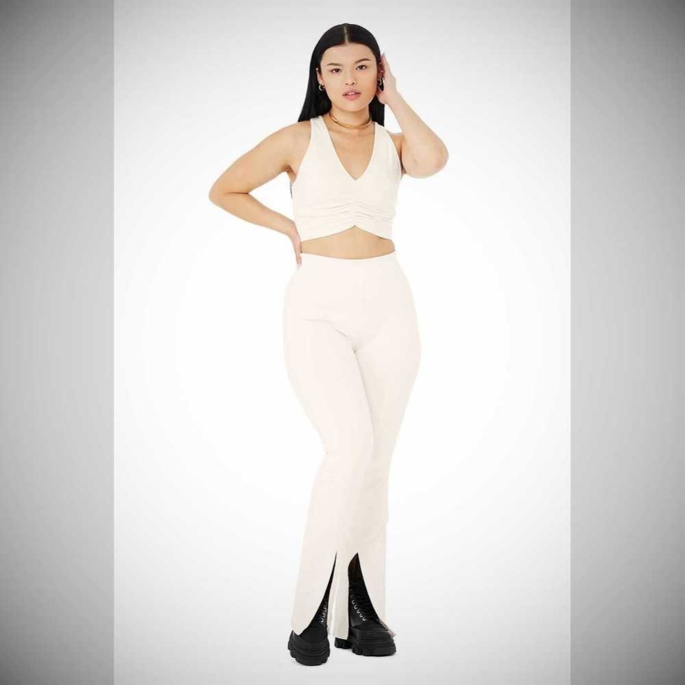 Leggins Alo Yoga Airbrush High-Cintura Flutter Mujer Blancos | MX-18YCBN