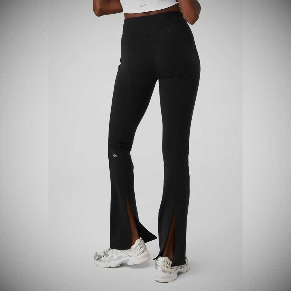 Leggins Alo Yoga Airbrush High-Cintura Kick-Back Mujer Negros | MX-35MQHG