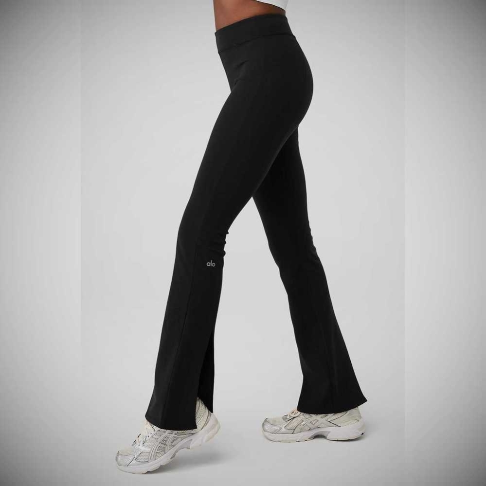 Leggins Alo Yoga Airbrush High-Cintura Kick-Back Mujer Negros | MX-35MQHG