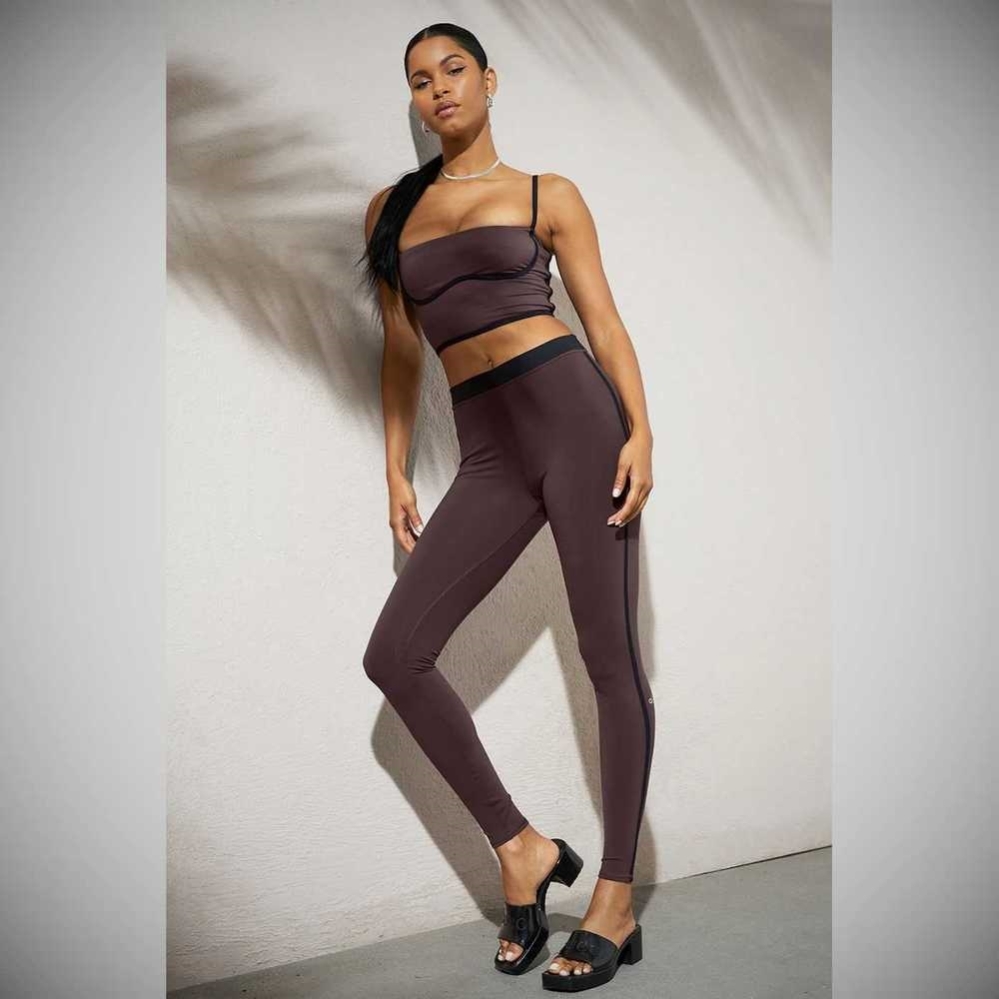 Leggins Alo Yoga Airbrush High-Cintura Streamlined Mujer Morados Grises Negros | MX-07VSXG