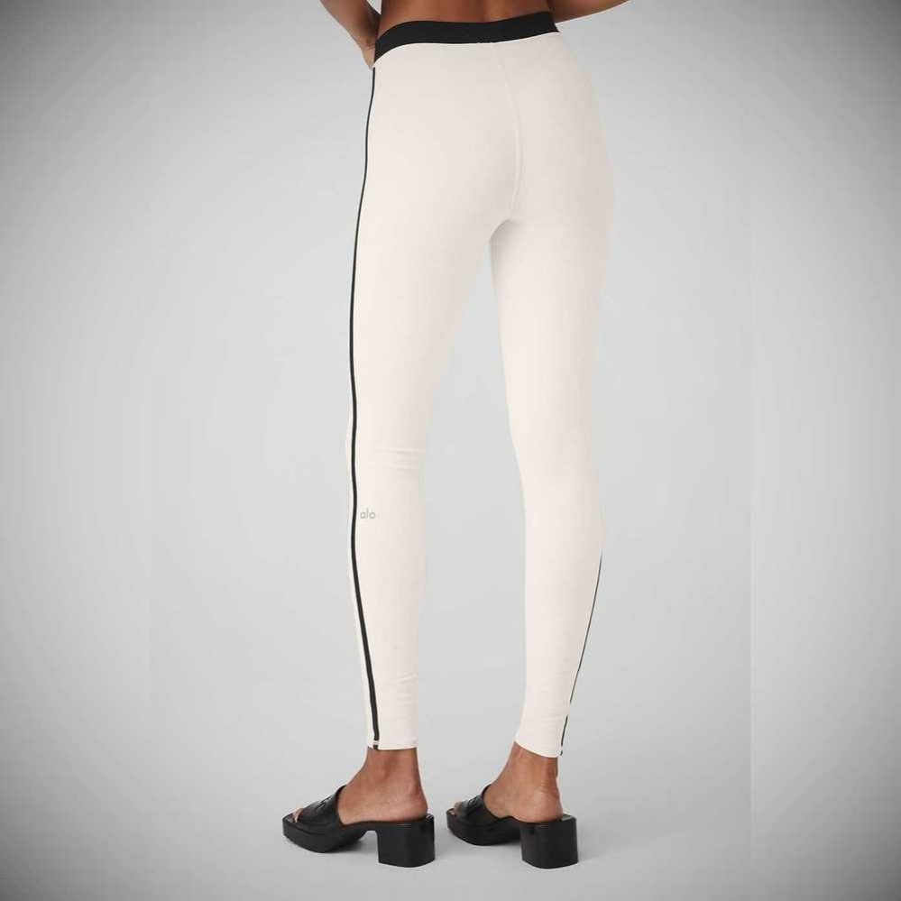 Leggins Alo Yoga Airbrush High-Cintura Streamlined Mujer Blancos Negros | MX-43RNOX