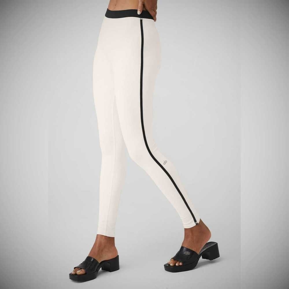 Leggins Alo Yoga Airbrush High-Cintura Streamlined Mujer Blancos Negros | MX-43RNOX