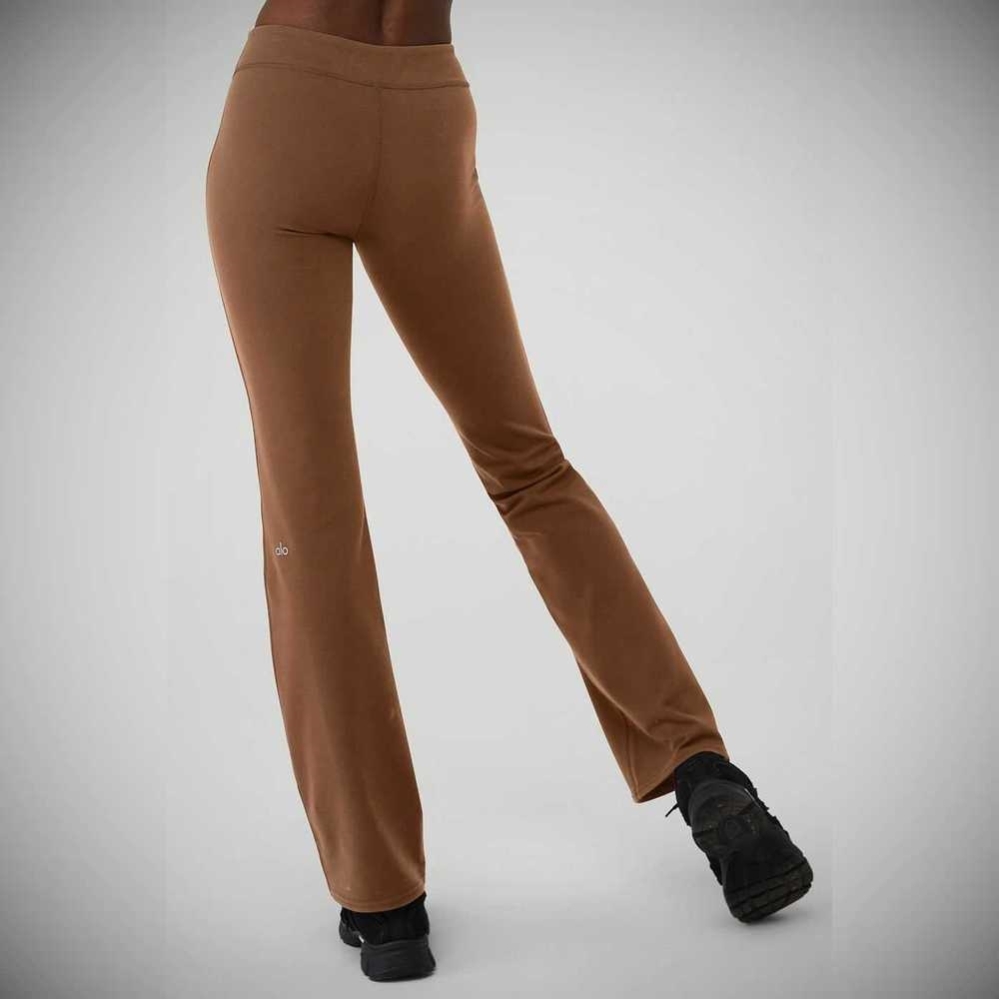 Leggins Alo Yoga Airbrush Low-Rise Bootcut Mujer Marrom | MX-68OTHB