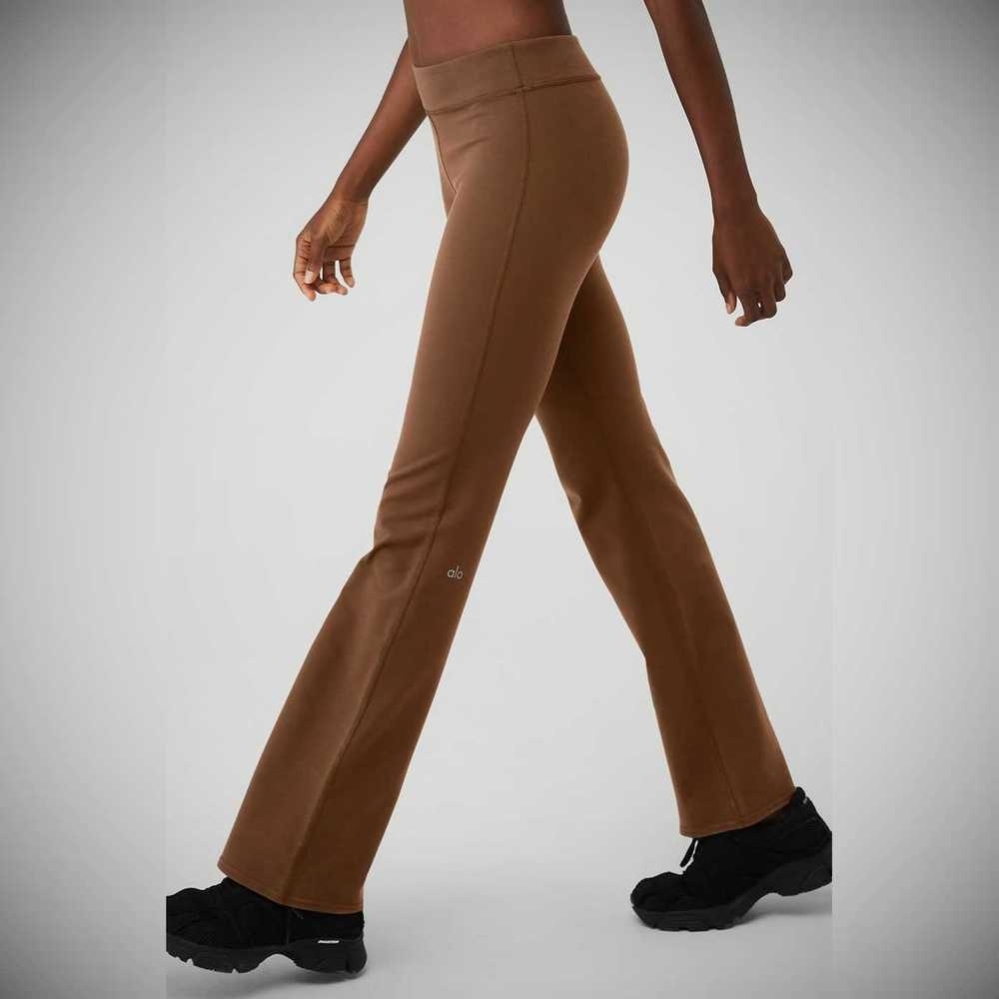 Leggins Alo Yoga Airbrush Low-Rise Bootcut Mujer Marrom | MX-68OTHB