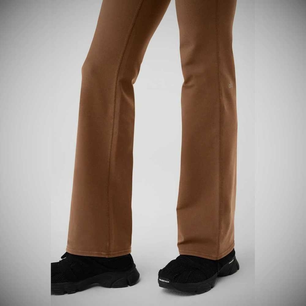 Leggins Alo Yoga Airbrush Low-Rise Bootcut Mujer Marrom | MX-68OTHB