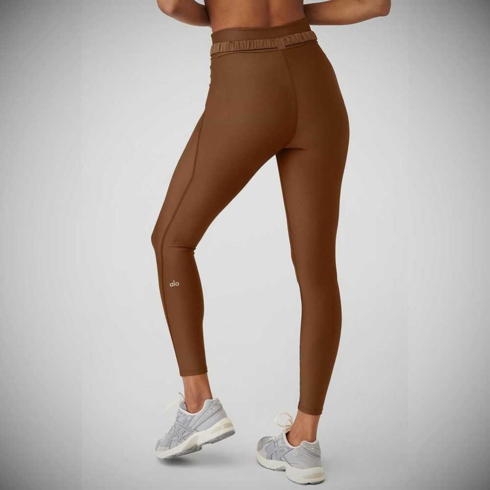 Leggins Alo Yoga Airlift High-Cintura 7/8 Charmer Mujer Marrom | MX-13EVOP