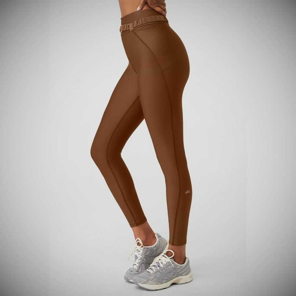 Leggins Alo Yoga Airlift High-Cintura 7/8 Charmer Mujer Marrom | MX-13EVOP