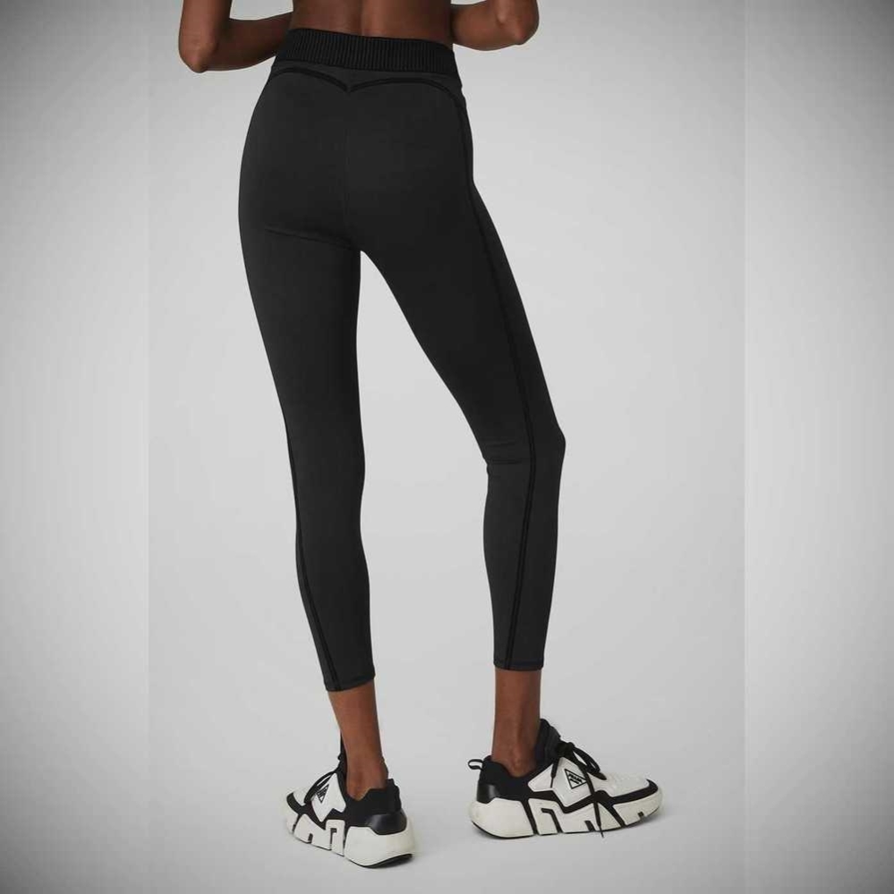 Leggins Alo Yoga Airlift High-Cintura 7/8 Line Up Mujer Negros | MX-25OESV