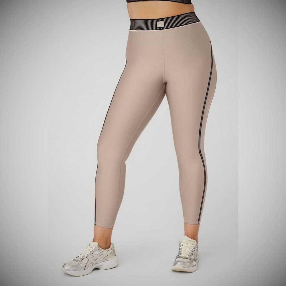 Leggins Alo Yoga Airlift High-Cintura 7/8 Line Up Mujer Grises Marrom | MX-25WSVE