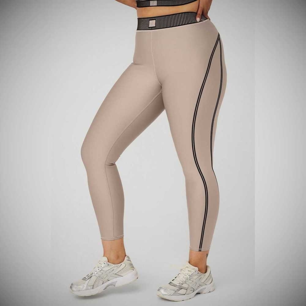 Leggins Alo Yoga Airlift High-Cintura 7/8 Line Up Mujer Grises Marrom | MX-25WSVE