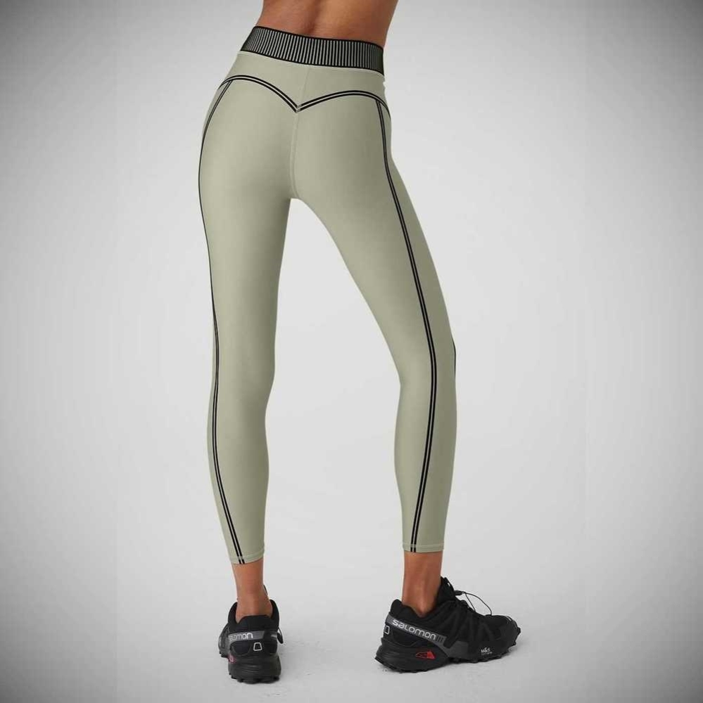 Leggins Alo Yoga Airlift High-Cintura 7/8 Line Up Mujer Grises | MX-70DCLY