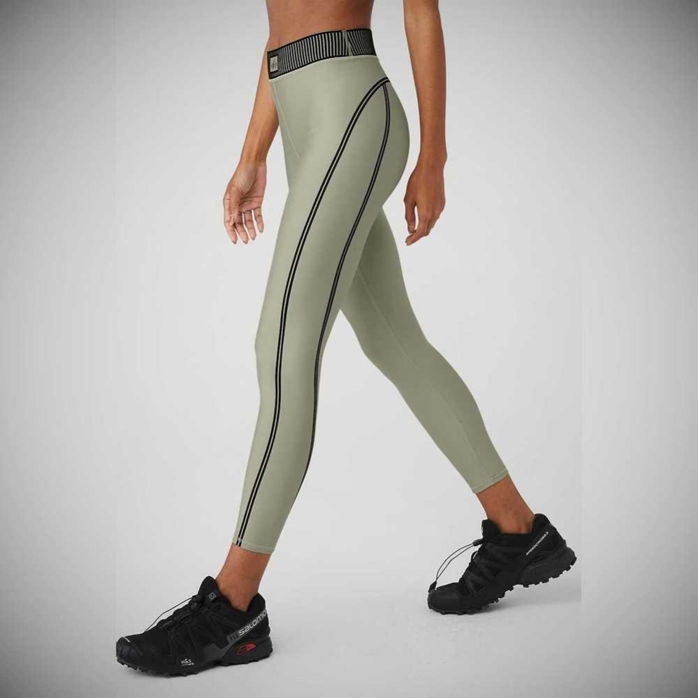 Leggins Alo Yoga Airlift High-Cintura 7/8 Line Up Mujer Grises | MX-70DCLY