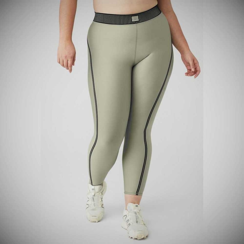 Leggins Alo Yoga Airlift High-Cintura 7/8 Line Up Mujer Grises | MX-70DCLY