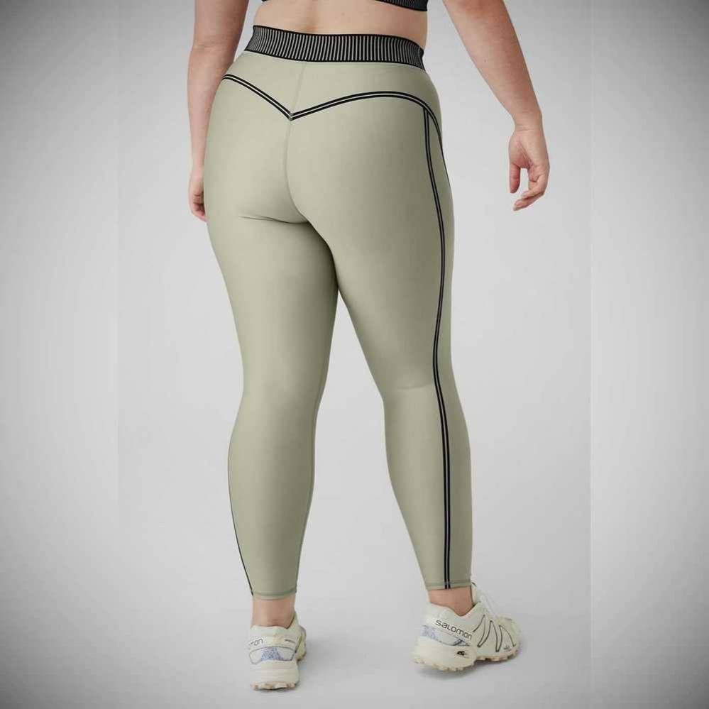 Leggins Alo Yoga Airlift High-Cintura 7/8 Line Up Mujer Grises | MX-70DCLY