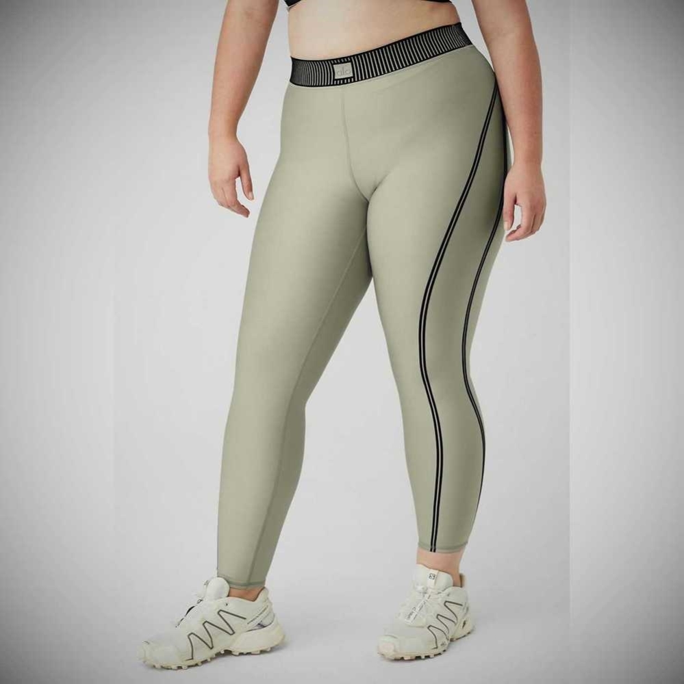 Leggins Alo Yoga Airlift High-Cintura 7/8 Line Up Mujer Grises | MX-70DCLY