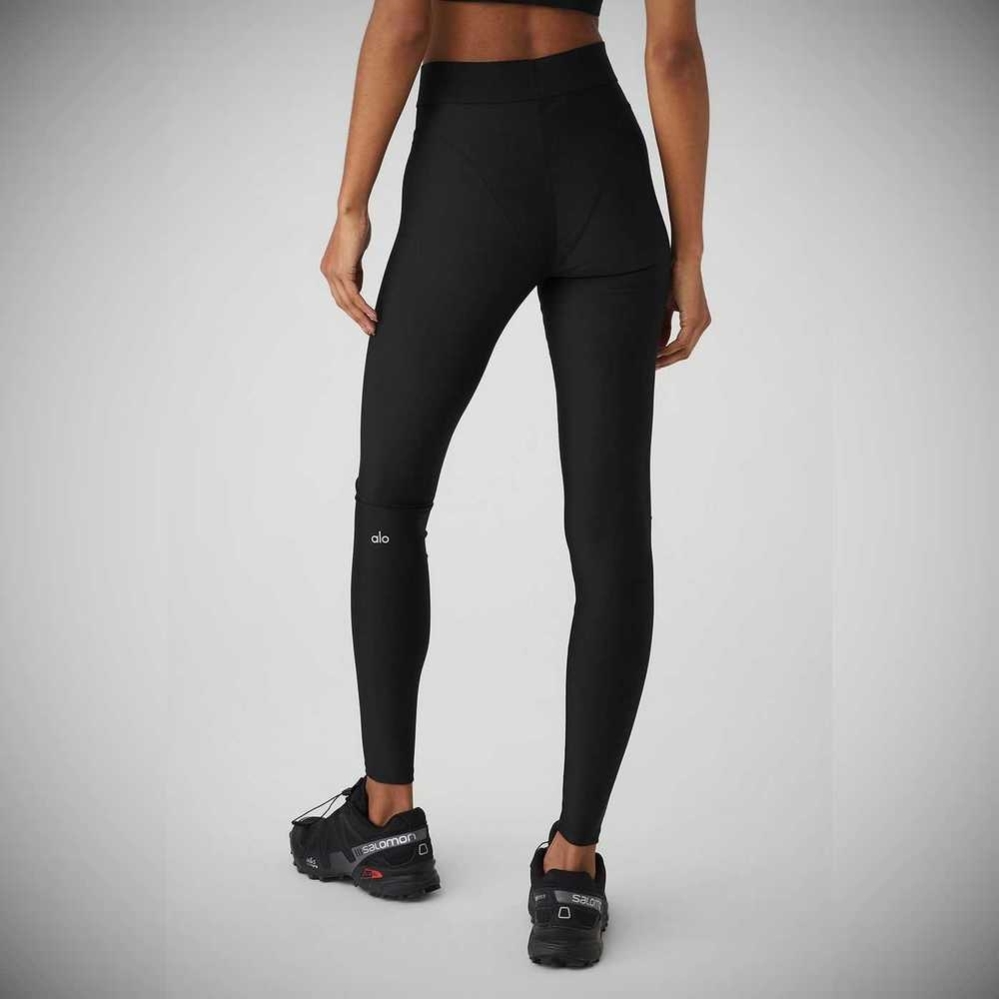 Leggins Alo Yoga Airlift High-Cintura Cutaway Mujer Negros | MX-63AQIS