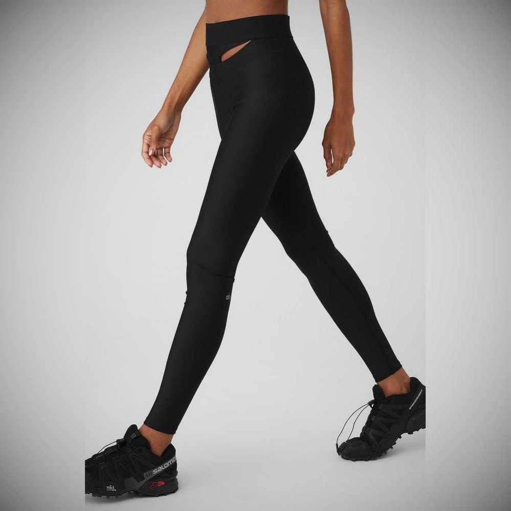 Leggins Alo Yoga Airlift High-Cintura Cutaway Mujer Negros | MX-63AQIS