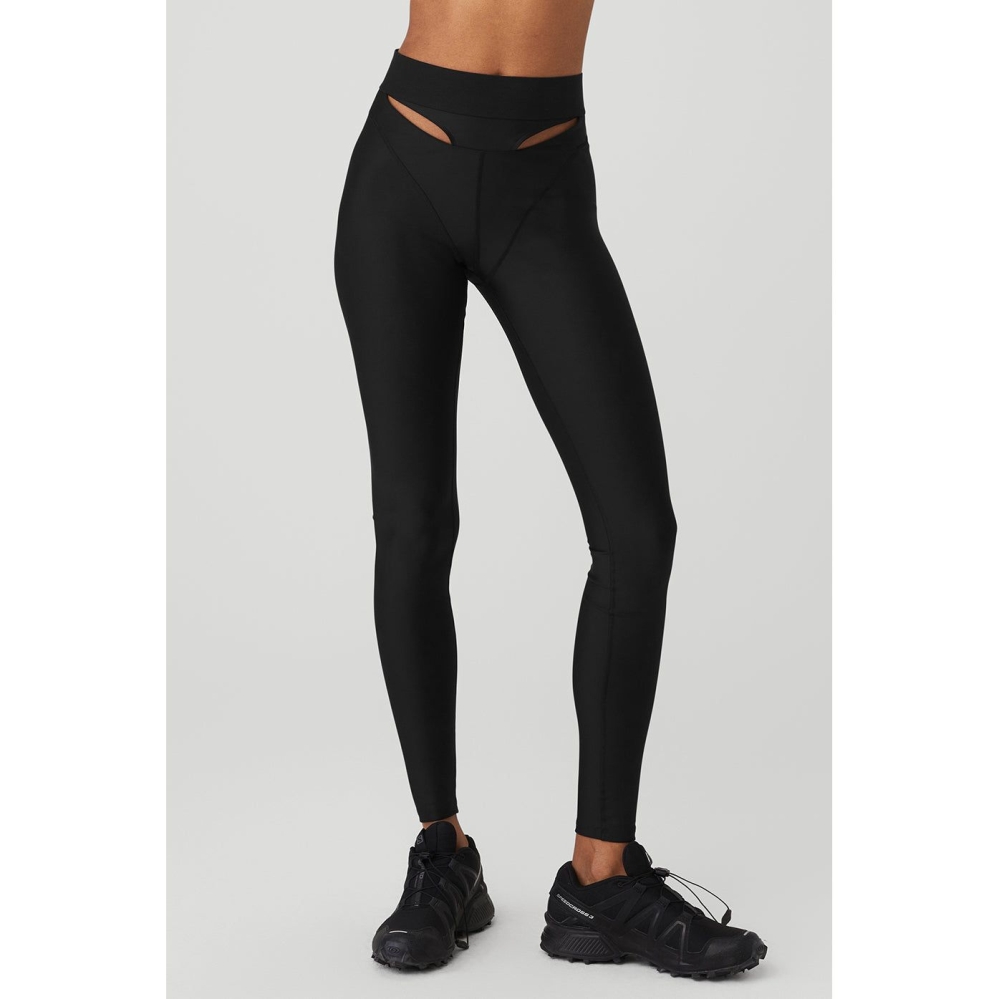 Leggins Alo Yoga Airlift High-Cintura Cutaway Mujer Negros | MX-63AQIS