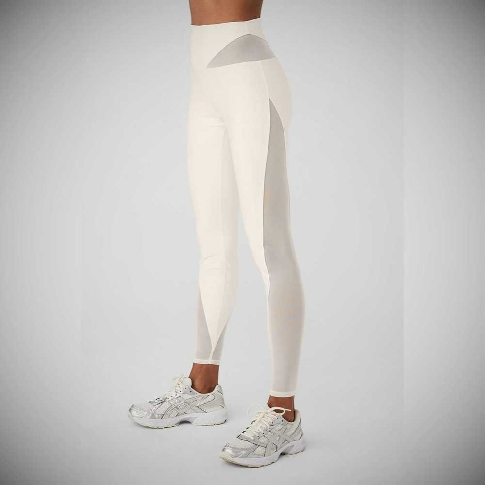 Leggins Alo Yoga Airlift Mesh High-Cintura Allure Mujer Blancos | MX-01LZSO