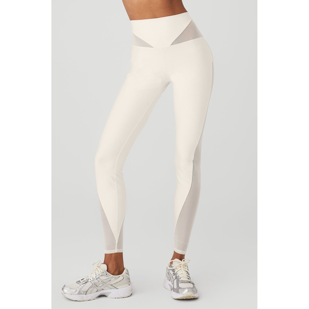 Leggins Alo Yoga Airlift Mesh High-Cintura Allure Mujer Blancos | MX-01LZSO