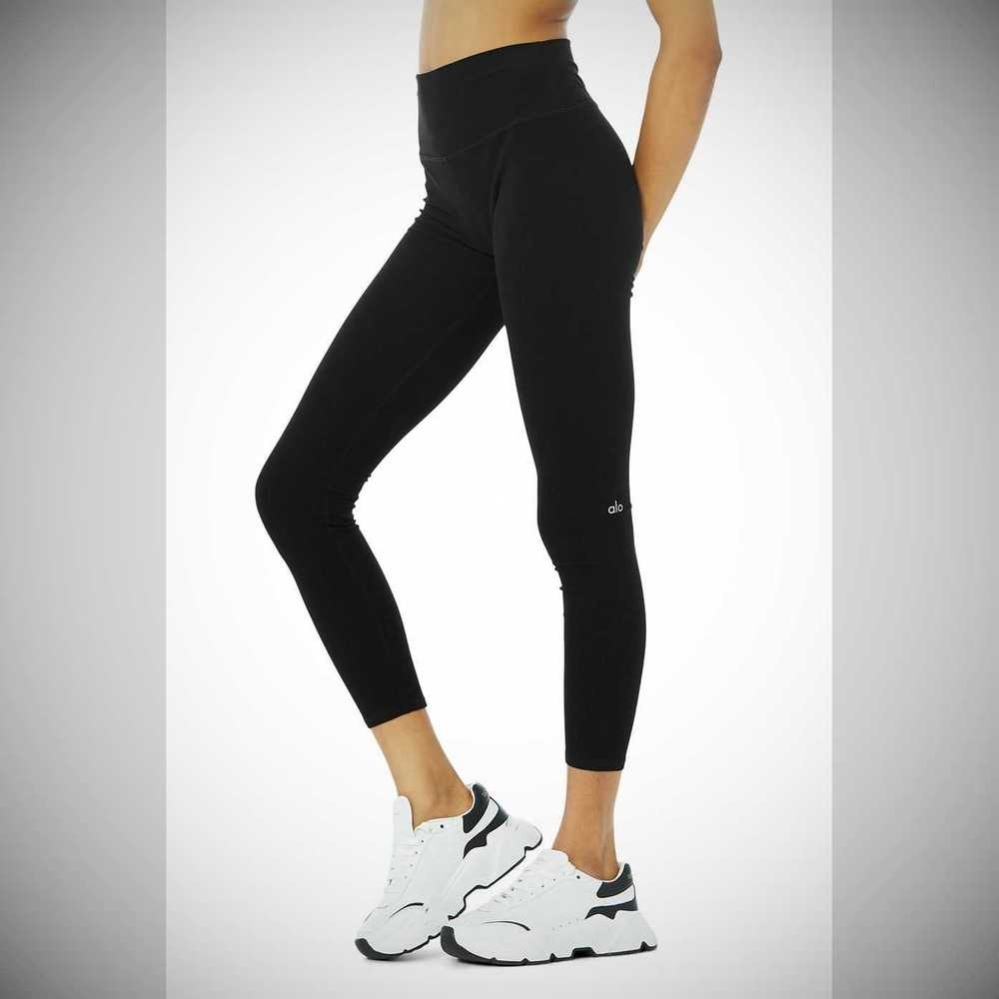 Leggins Alo Yoga Alosoft High-Cintura 7/8 Highlight Mujer Negros | MX-50GHCF