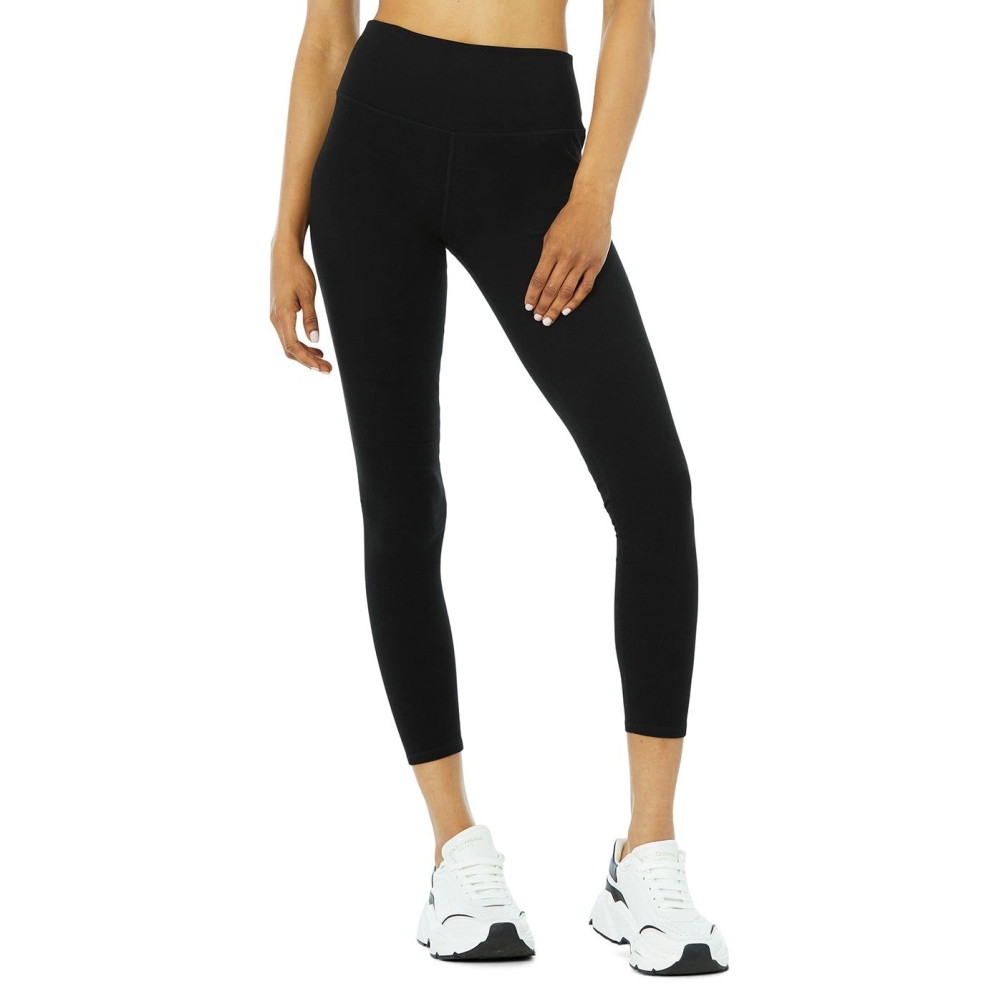 Leggins Alo Yoga Alosoft High-Cintura 7/8 Highlight Mujer Negros | MX-50GHCF