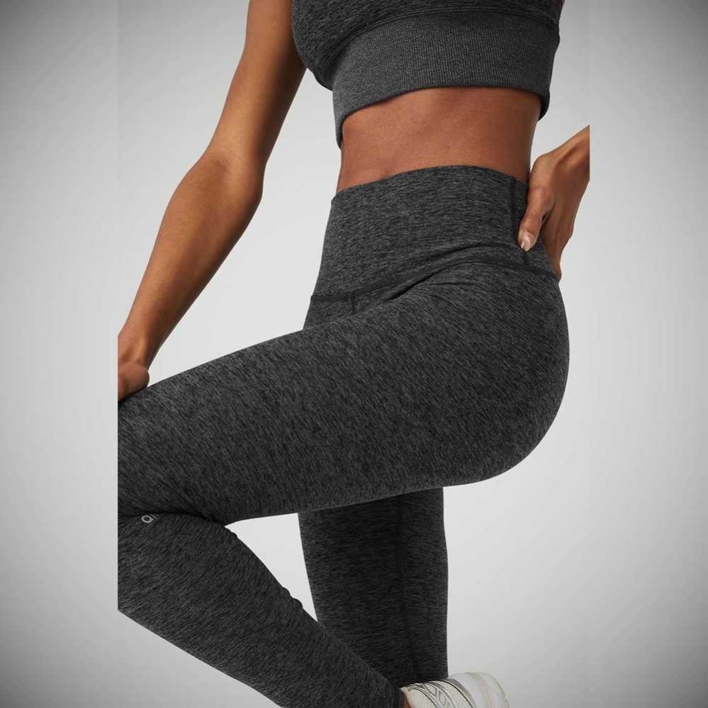 Leggins Alo Yoga Alosoft High-Cintura 7/8 Highlight Mujer Grises Oscuro | MX-75FEQM