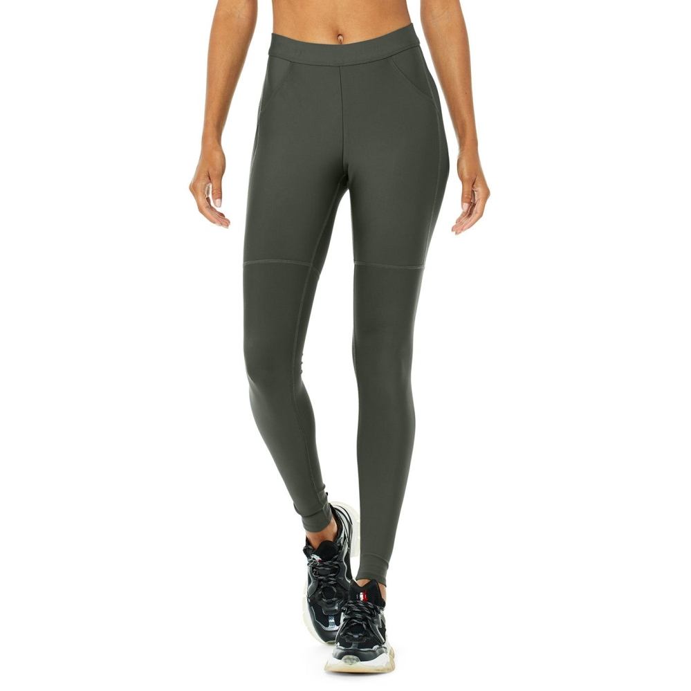 Leggins Alo Yoga High-Cintura 4 Pocket Utility Mujer Verdes Oscuro | MX-30STPW