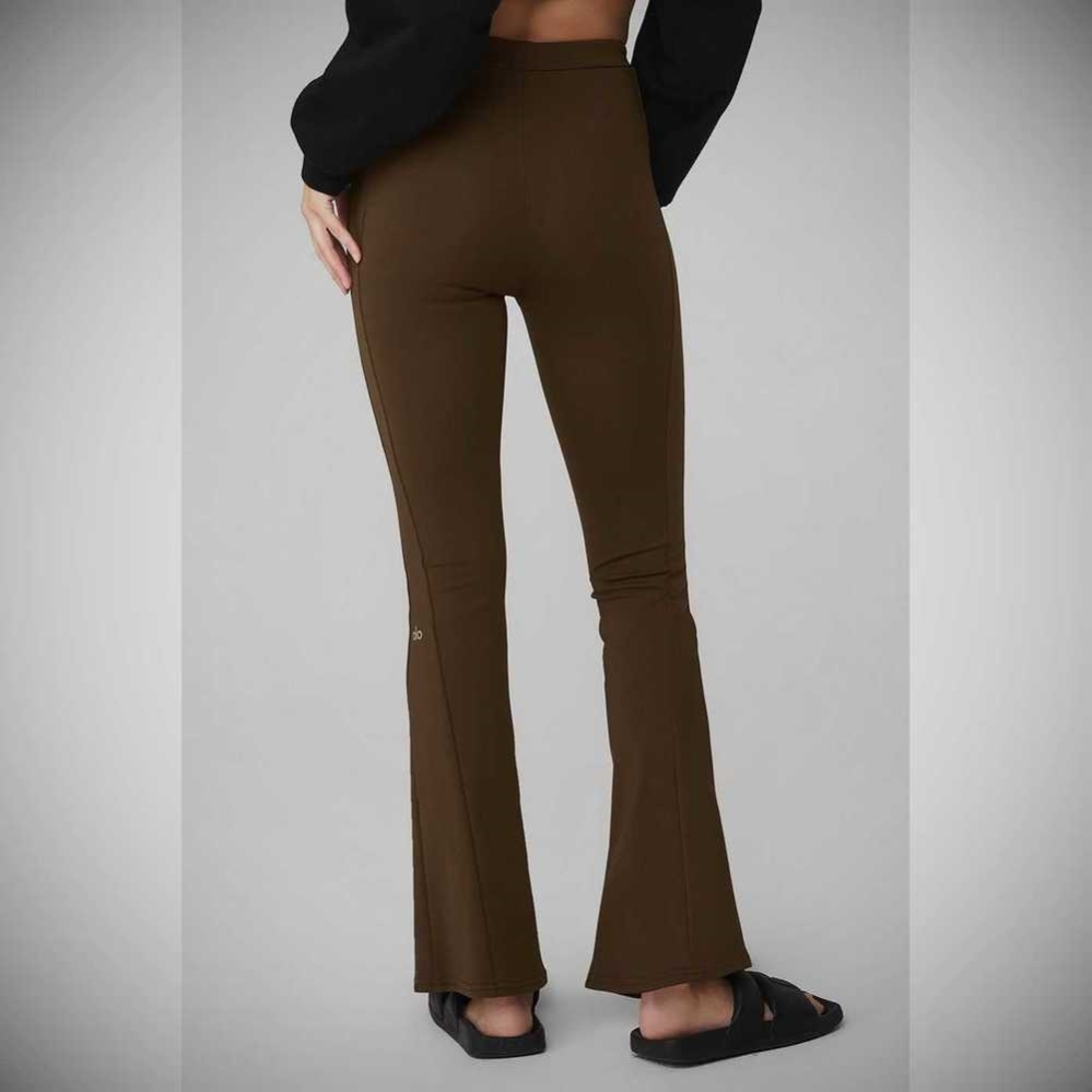 Leggins Alo Yoga High-Cintura 7/8 Zip It Flare Mujer Cafes | MX-03PUCD