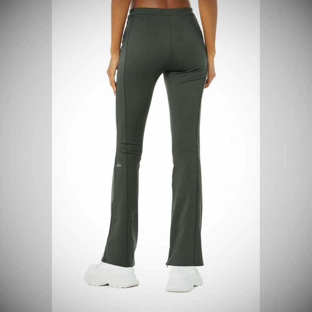 Leggins Alo Yoga High-Cintura 7/8 Zip It Flare Mujer Verdes Oscuro | MX-68KVDC