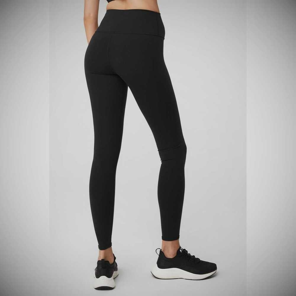 Leggins Alo Yoga High-Cintura Airbrush Mujer Negros | MX-23DCXH