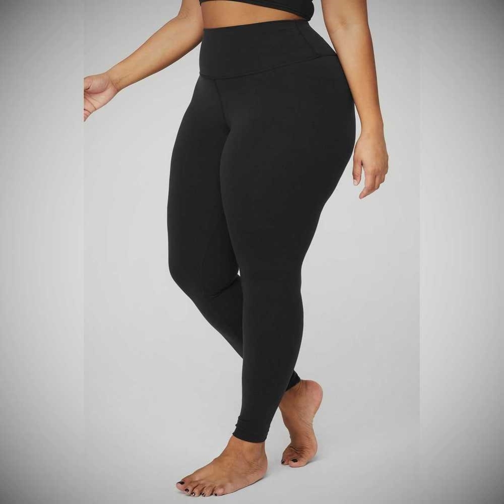 Leggins Alo Yoga High-Cintura Airbrush Mujer Negros | MX-23DCXH