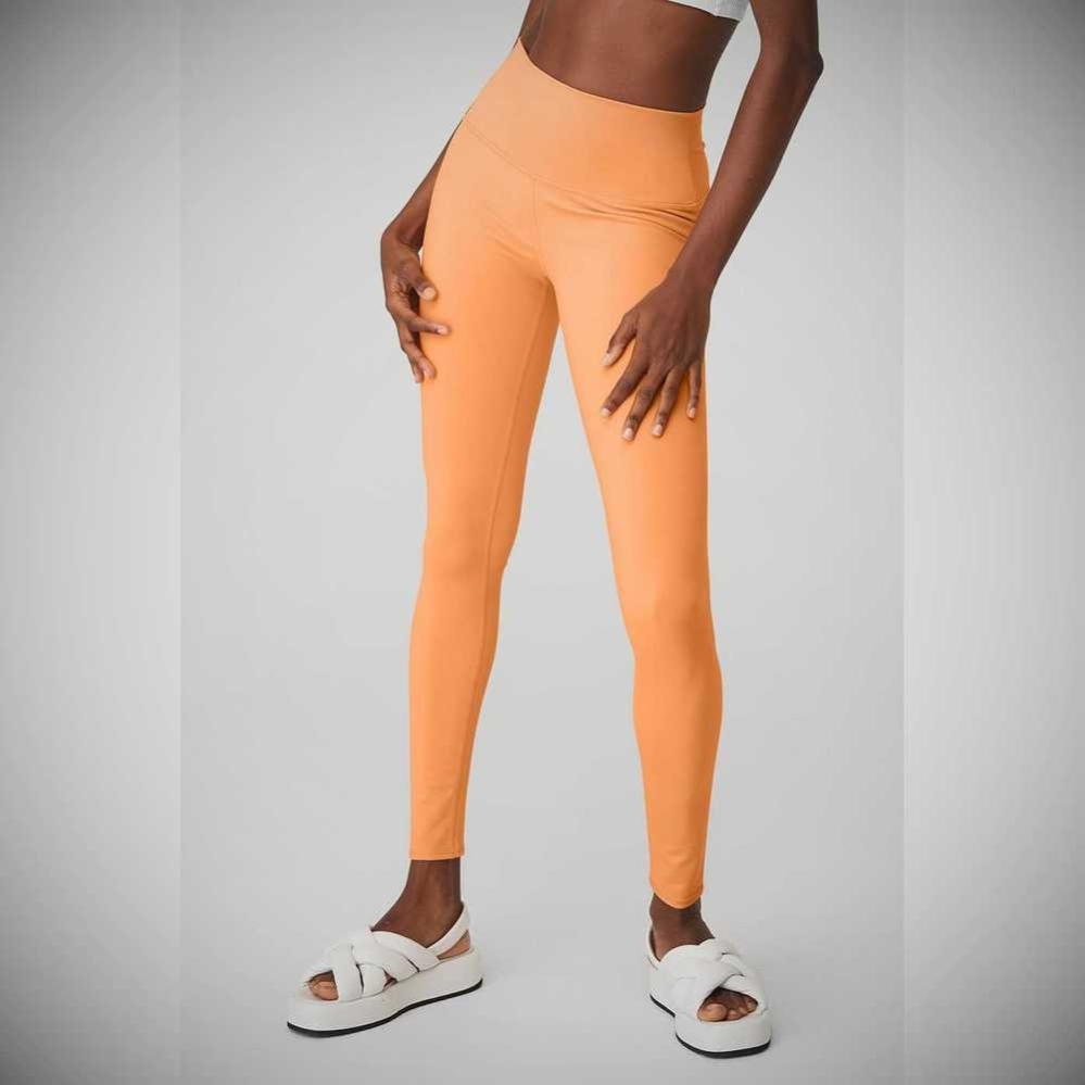 Leggins Alo Yoga High-Cintura Airbrush Mujer Naranjas | MX-29GULM