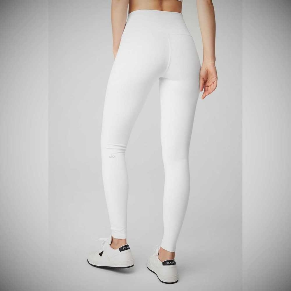 Leggins Alo Yoga High-Cintura Airbrush Mujer Blancos | MX-36PXWM