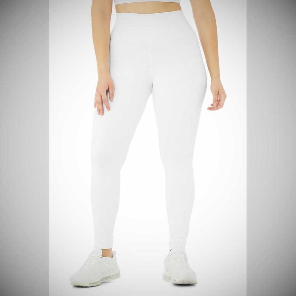 Leggins Alo Yoga High-Cintura Airbrush Mujer Blancos | MX-36PXWM