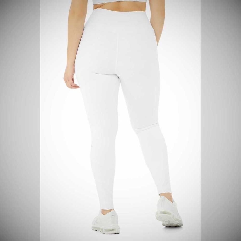 Leggins Alo Yoga High-Cintura Airbrush Mujer Blancos | MX-36PXWM