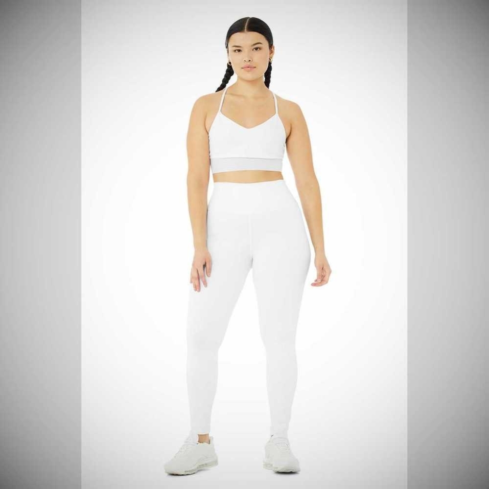 Leggins Alo Yoga High-Cintura Airbrush Mujer Blancos | MX-36PXWM