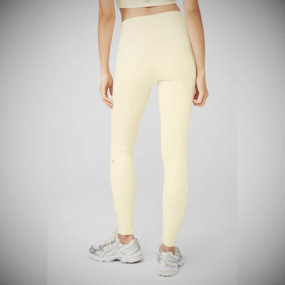 Leggins Alo Yoga High-Cintura Airbrush Mujer Amarillos Claro | MX-36UFOB