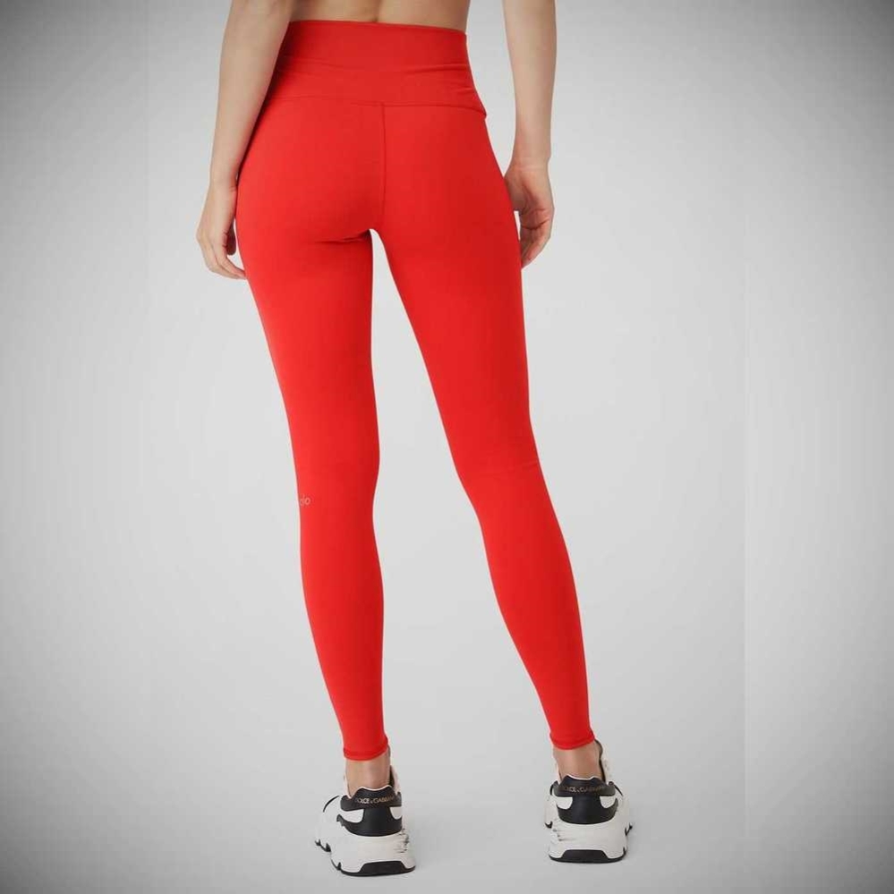 Leggins Alo Yoga High-Cintura Airbrush Mujer Rojos | MX-37VWJE