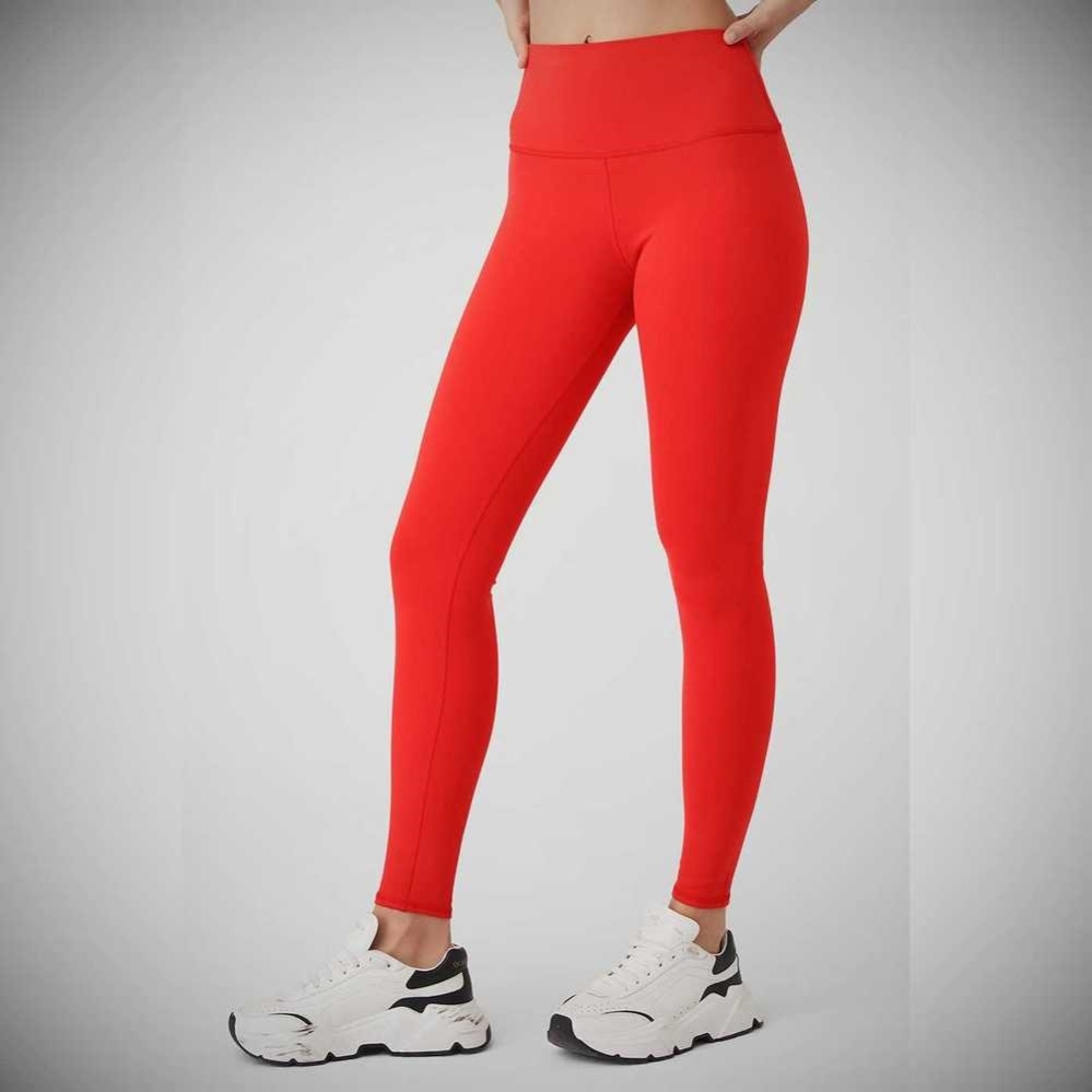 Leggins Alo Yoga High-Cintura Airbrush Mujer Rojos | MX-37VWJE