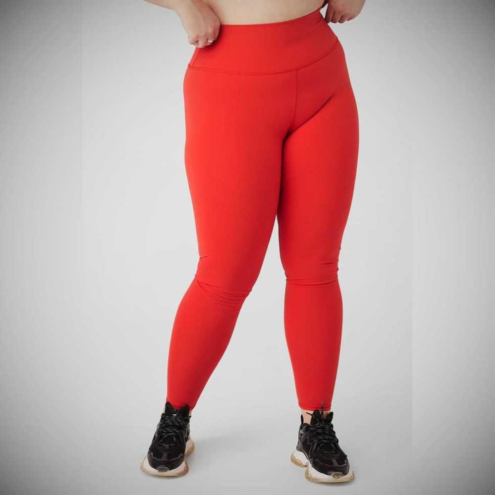 Leggins Alo Yoga High-Cintura Airbrush Mujer Rojos | MX-37VWJE