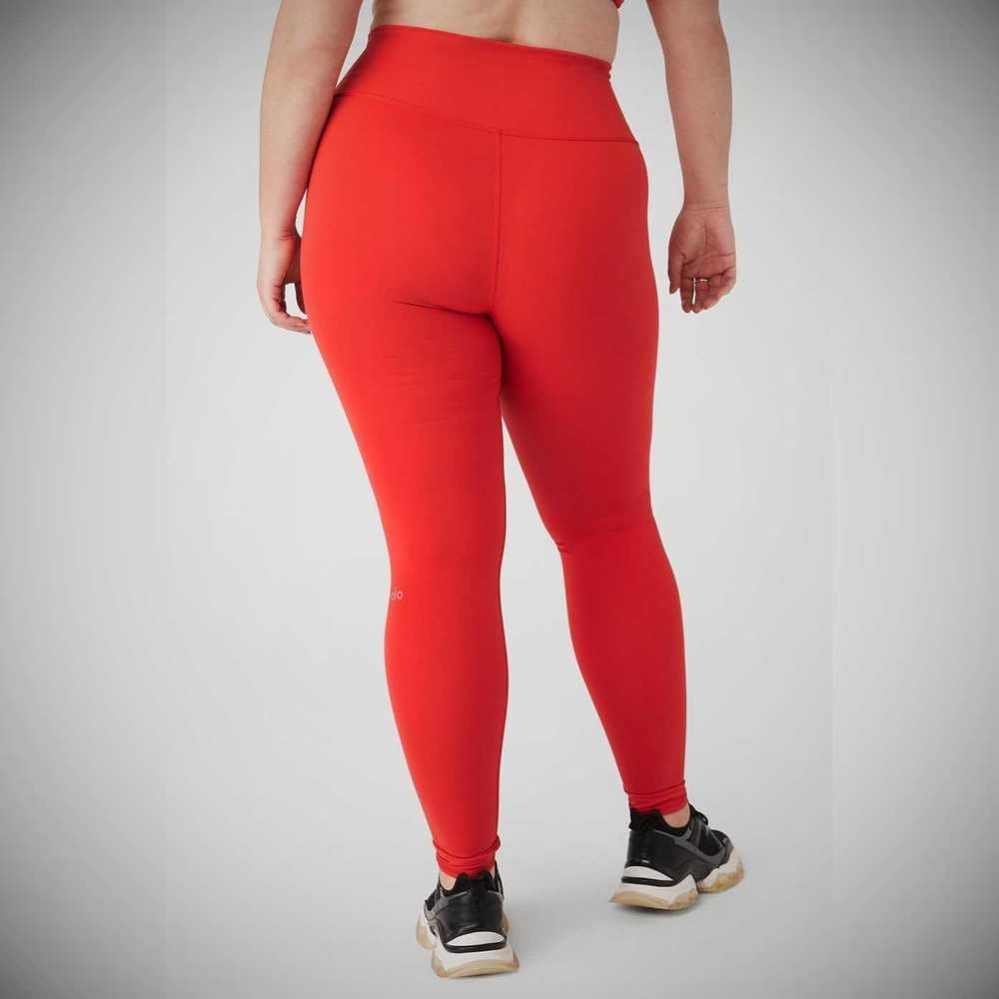 Leggins Alo Yoga High-Cintura Airbrush Mujer Rojos | MX-37VWJE