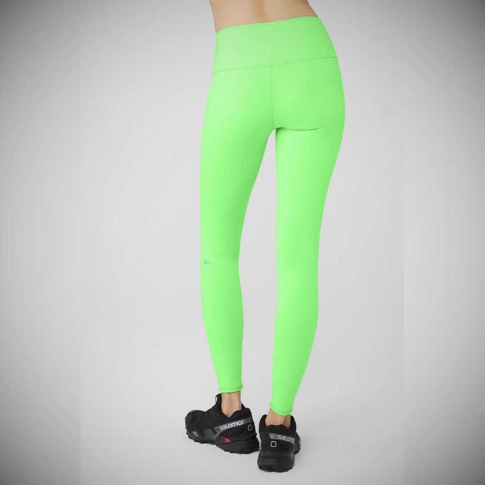 Leggins Alo Yoga High-Cintura Airbrush Mujer Verdes | MX-42NRQA