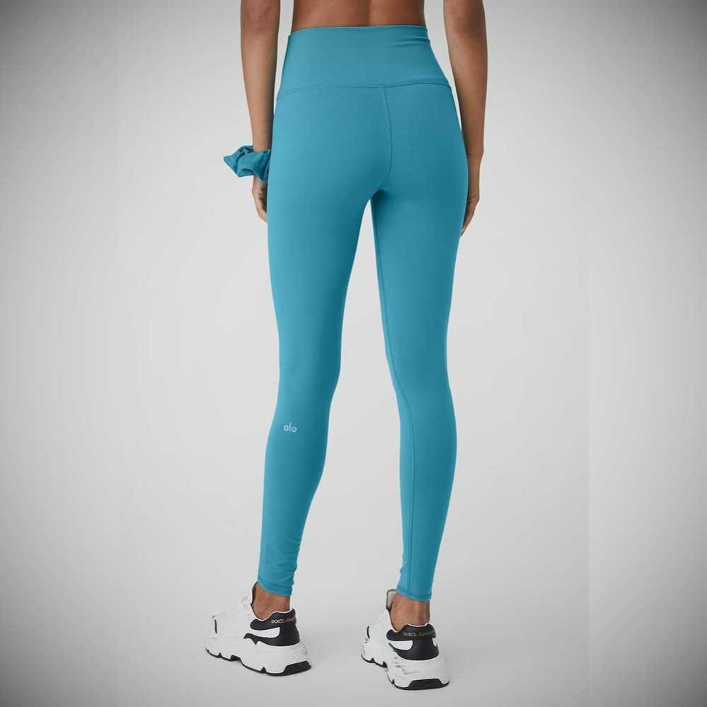 Leggins Alo Yoga High-Cintura Airbrush Mujer Azules | MX-52XYND