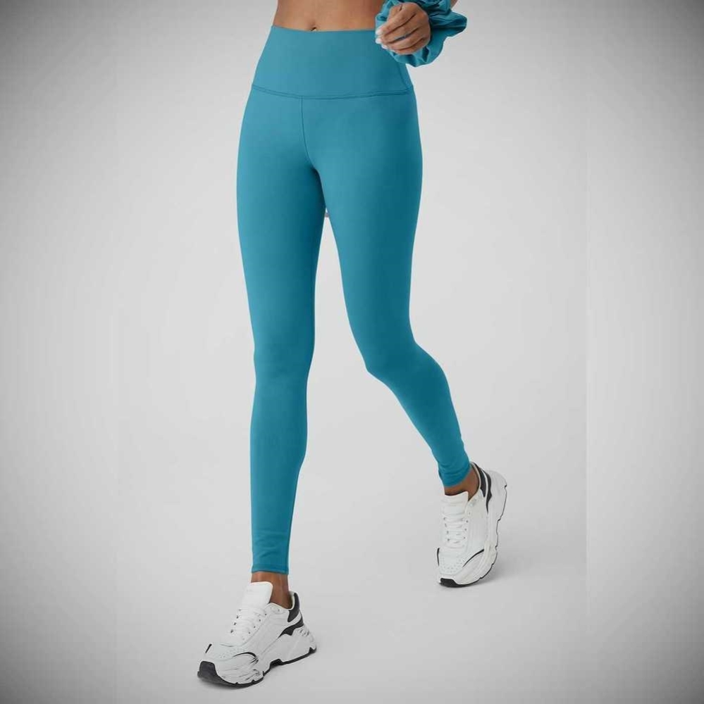 Leggins Alo Yoga High-Cintura Airbrush Mujer Azules | MX-52XYND