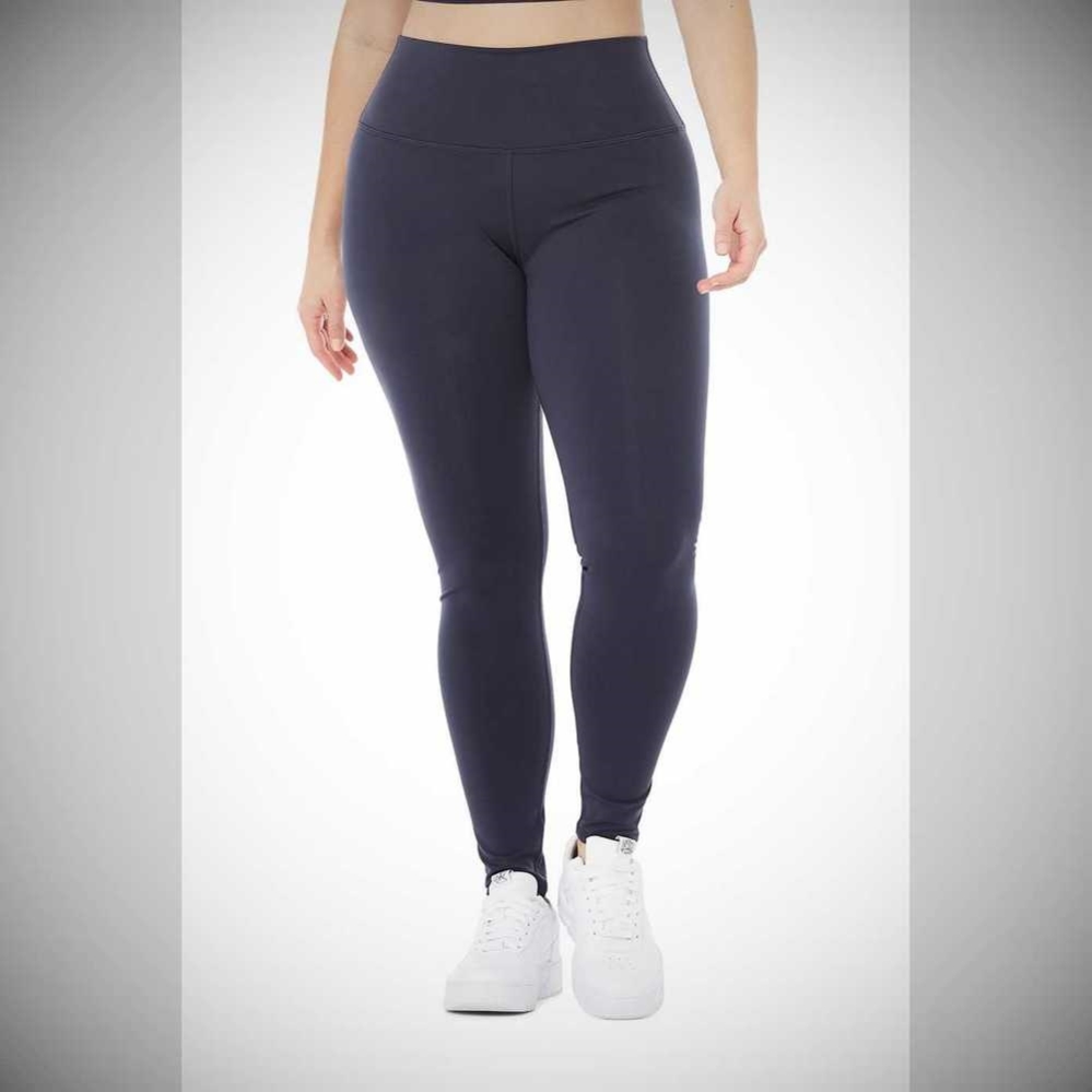 Leggins Alo Yoga High-Cintura Airbrush Mujer Azul Marino | MX-73YZSL