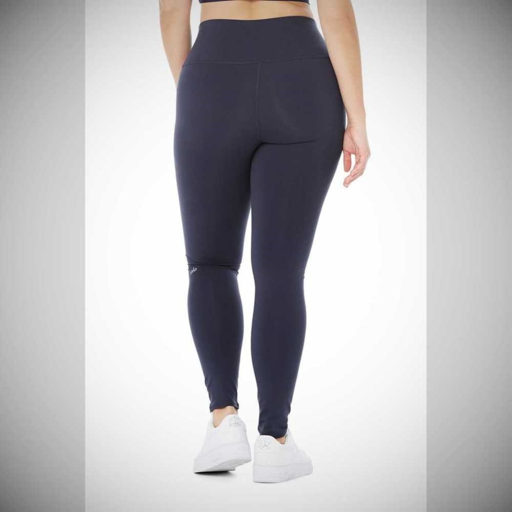 Leggins Alo Yoga High-Cintura Airbrush Mujer Azul Marino | MX-73YZSL