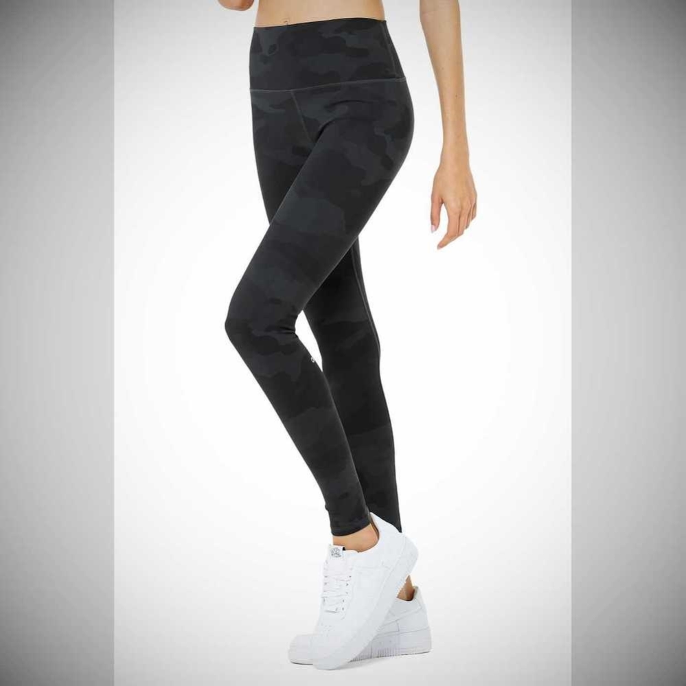 Leggins Alo Yoga High-Cintura Camo Vapor Mujer Negros | MX-20OBHC