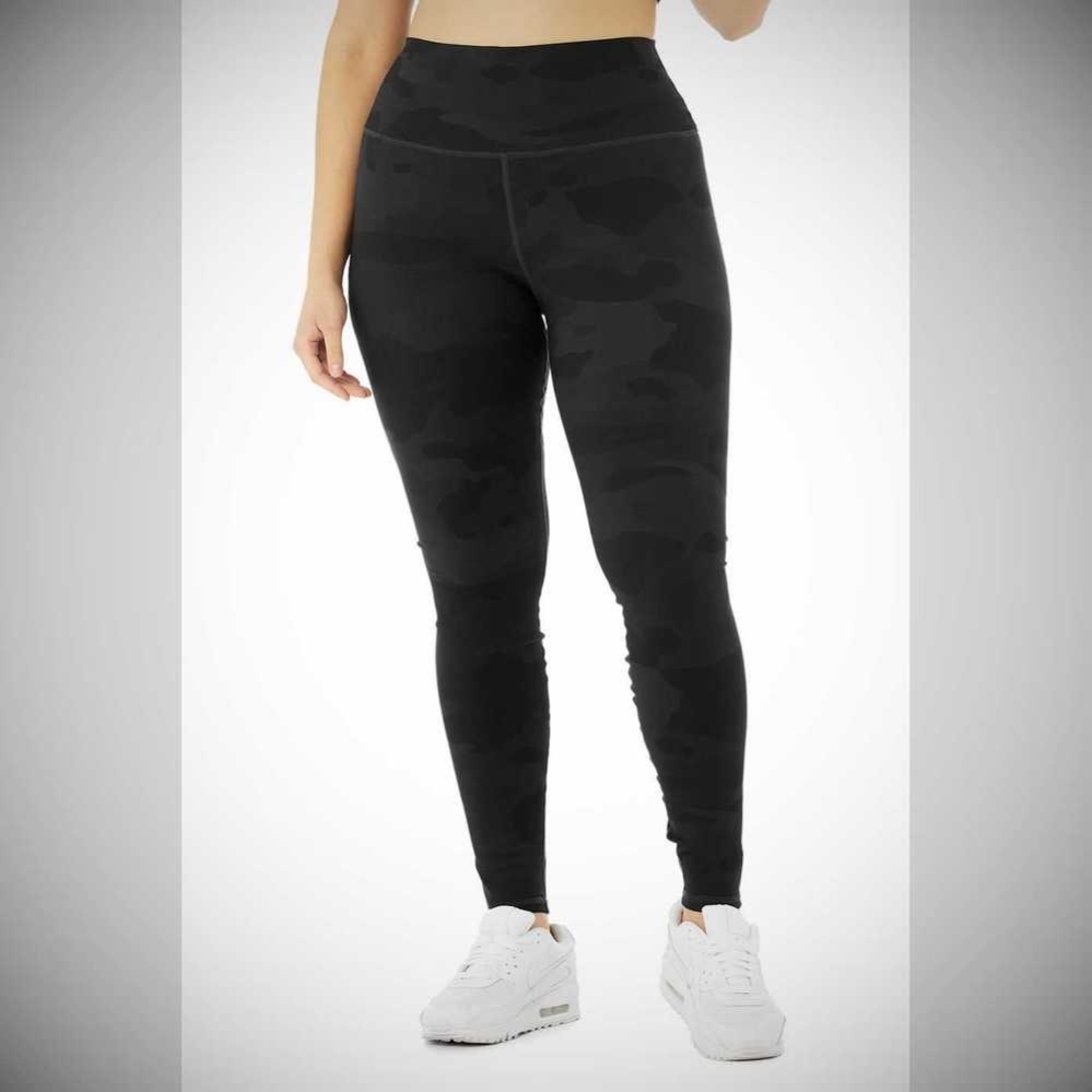 Leggins Alo Yoga High-Cintura Camo Vapor Mujer Negros | MX-20OBHC